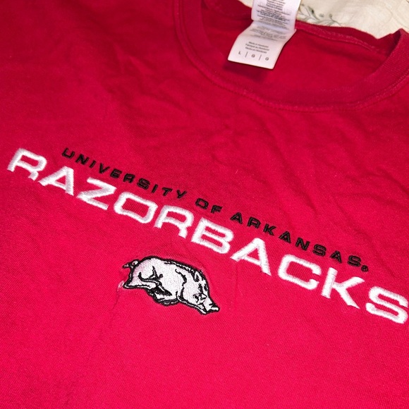 Arkansas razorbacks embroidered long sleeve tshirt - Picture 2 of 9